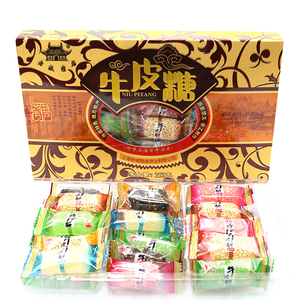 上海正宗老城隍庙特产六味牛皮糖芝麻糖麦芽糖盒装6种口味250g