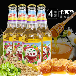 新疆卡瓦斯500ml*4瓶装格瓦斯蜂蜜发酵碳酸饮料网红同款0酒精特产