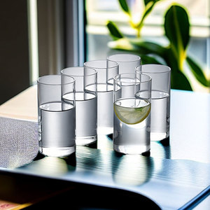 玻璃水杯可微波炉加热透明高硼硅牛奶杯子家用早餐杯耐高温可水煮