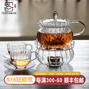 TOUCH MISS韩式复古玻璃茶壶可加热养生茶壶花茶煮茶壶茶具套装