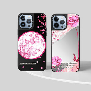 CASETi艺术家联名款 月亮 花朵 太阳神适用于苹果14pro max手机壳iPhone13pro 保护套12全包防摔卡通镜子面