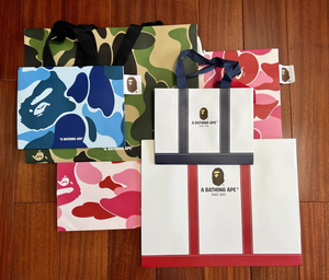 【现货】BAPE 购物袋 ABC迷彩 猿人头 OVO 纸袋