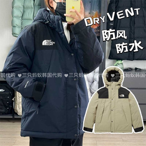 THENORTHFACE北面DRYVENT防水风科技中长连帽充鹅绒羽绒服NJ2DP63