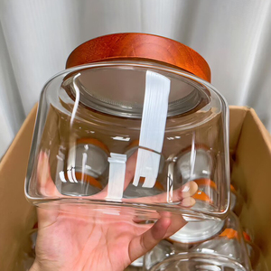展示密封罐大容量陈皮储存罐鱼胶花胶高档中药材罐透明收纳玻璃罐