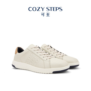 COZY STEPS可至男鞋 时尚运动板鞋 拼接撞色系带休闲鞋小白鞋男款