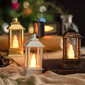 圣诞节复古电子蜡烛小风灯马灯LED发光创意装饰摆设学生派对礼品