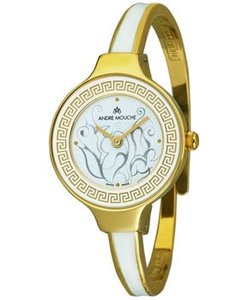 原装安蒂麦琪Andre Mouche 412-01101石英腕表金色不锈钢女士手表