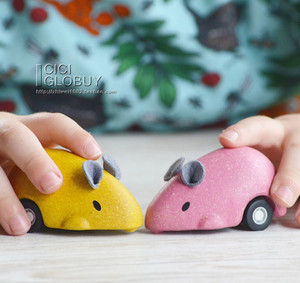 【现货】官方正品 泰国PlanToys 橡胶木制 惯性 回力车老鼠