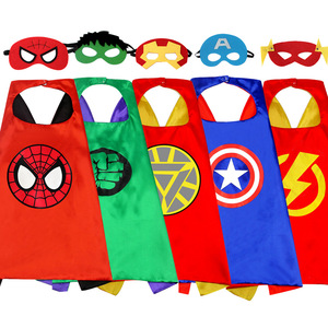 儿童节演出服美国超人队长装扮衣服蜘蛛大侠斗篷动漫英雄战士披风