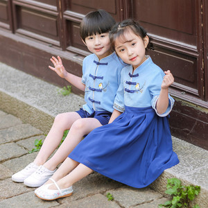 六一儿童演出服女童中国风小学生表演服男童合唱服儿童节民族服装