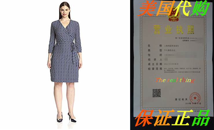 SOCIETY NEW YORK Plus Womens Wrap Dress