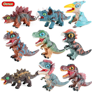 仿真软胶恐龙模型Q版捏捏叫恐龙带IC发声霸王龙棘龙牛龙翼龙玩具