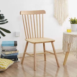 北欧实木餐桌椅温莎椅时尚简约休闲轻便经济型日常家庭使用