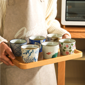 舍里 日式围炉煮茶陶瓷杯子水杯小茶杯单个主人杯品茗杯功夫茶杯