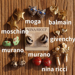 【coin vintage】nina ricci/murano/moschino/moga耳夹小合集