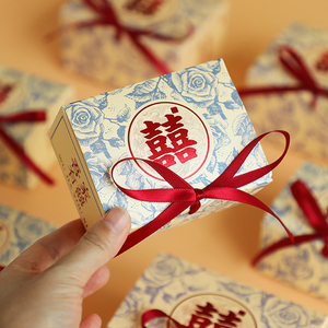 2024新款民族风糖盒结婚喜糖盒子高级感中国风糖果礼盒装纸盒空盒