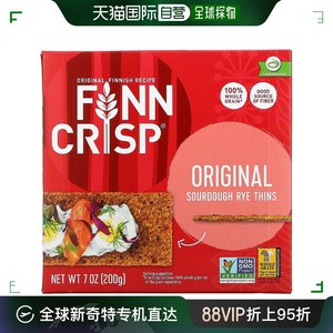 香港直发FINN CRISP芬可脆原味酵母黑麦薄脆饼全谷物美味酥脆198g