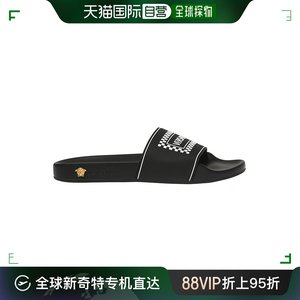 香港直邮VERSACE 女士黑色平底露趾拖鞋 DSR822C-DGOSV-DNWOT