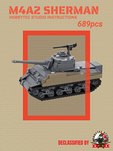 LEGO 乐高 二战 美国 M4a2 谢尔曼 坦克 io+PDF「设计图纸」