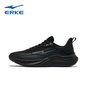 鸿星尔克男鞋夏季运动鞋网面透气纯全黑色休闲鞋子跑步鞋网鞋正品