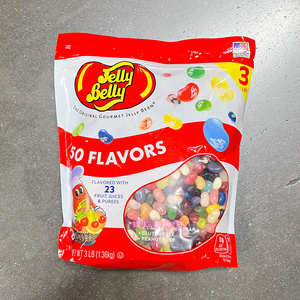 美直邮50种口味JellyBelly缤纷彩色吉利贝豆喜糖签名彩色橡皮糖豆