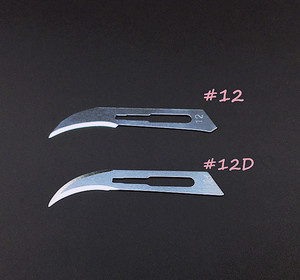 牙科进口12D双刃刀片种植一次性无菌手术镰刀型刀片口腔齿科