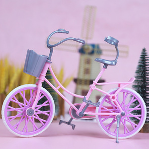 30cm高换装娃娃骑的自行车配件玩具迷你仿真过家家单车脚踏车模型