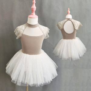 舞蹈服女童夏短袖幼儿练功新款幼儿考级连体形体芭蕾纱裙演出套装