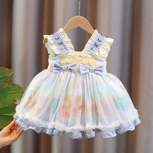 女宝宝洛丽塔公主裙夏装1三3一周岁女宝礼服2婴儿裙子夏季连衣裙4