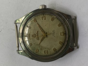 瑞士古董山度士机械手表