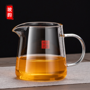 玻璃公道杯茶漏套装一体茶海单个功夫茶台配件加厚耐热分茶器