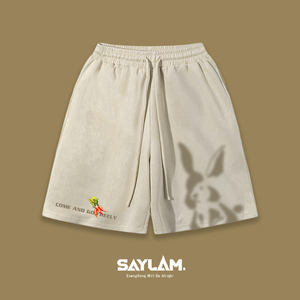 小兔印记 SAYLAM 设计师品牌 美式高街卡通动漫宽松百搭 男女短裤