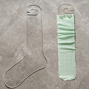 亚克力透明水晶袜模成人袜板儿童长筒袜展示道具直筒袜挂板中筒袜
