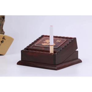 红木雕刻工艺品办公桌木制创意个性摆件自动弹烟盒烟跳木质烟盒子