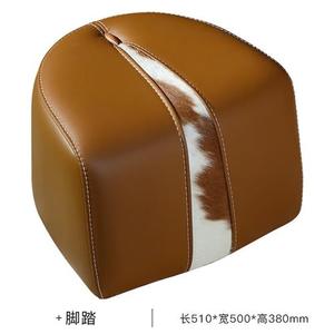 新中式乌金木实木休闲椅美式轻奢单人沙发摇椅老虎躺椅 棕色脚踏