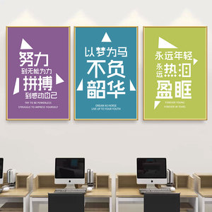 销售公司墙面装饰企业文化励志标语办公室挂画团队创意海报墙贴画