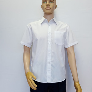 夏季男装黄衬衫薄款短袖白寸衫女士修身免烫衬衣青年工衣厂服定做
