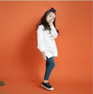 新款白色常规春秋韩版女童休闲t潮长袖百搭 亲子装卫衣