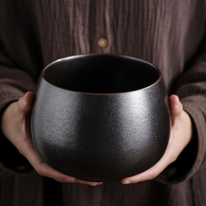 唐盏茶洗大号特大日式禅意家用窑变黑陶洗茶杯的器皿茶盆建水茶盂