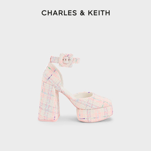 【母亲节礼物】CHARLES&KEITH女鞋CK1-60361454复古腕带厚底单鞋