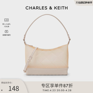 CHARLES＆KEITH春夏女包 CK2-20781606 大容量单肩斜挎腋下小方包