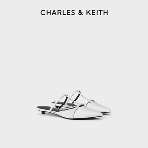 CHARLES&KEITH24夏新款CK1-71720071法式气质尖头平底穆勒拖鞋女