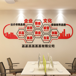 企业文化励志标语3d立体墙贴画公司办公室文化墙创意文字墙面装饰