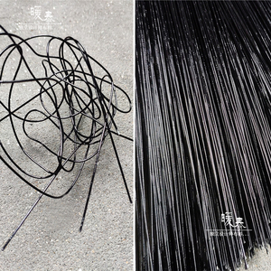 设计师手工铝合金黑钢丝 造型黑色细条 各种创意弯曲扭曲材料辅料