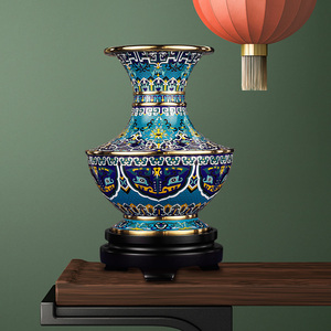 北京景泰蓝花瓶盖碗尊铜胎掐丝珐琅家居装饰品收藏礼品工艺摆件