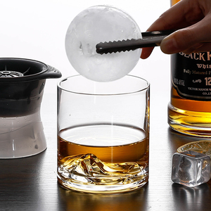 日式设计师威士忌酒杯洋酒杯玻璃杯冰山富士山雪山杯水晶杯子小