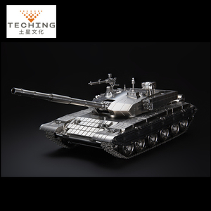 精雕特工99式主战坦克模型不锈钢精密CNC加工金属拼装玩具订制款