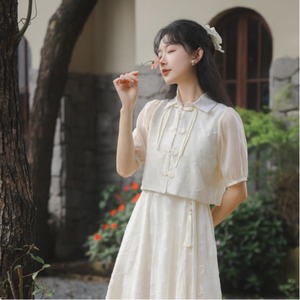 15初中学生13少女新中式国风套装连衣裙夏季12岁大童女装仙女裙子