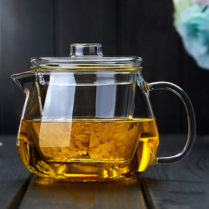 玻璃茶壶单壶加厚耐热高温过滤红茶具家用烧水煮茶小泡花茶器套装