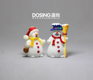 仿真微缩迷你版 雪人 微景观 圣诞节场景道具 玩偶人偶模型 玩具